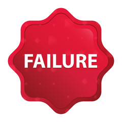 Failure misty rose red starburst sticker button