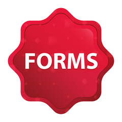 Forms misty rose red starburst sticker button