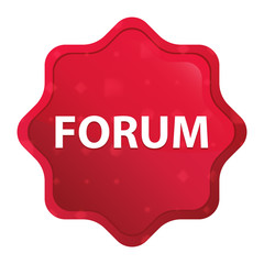 Forum misty rose red starburst sticker button