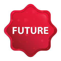 Future misty rose red starburst sticker button