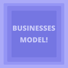 Handwriting text writing Businesses Model. Conceptual photo plan for successful operation business identifying revenue Pattern of Concentric Square photo in Pastel Blue with Same Center Point