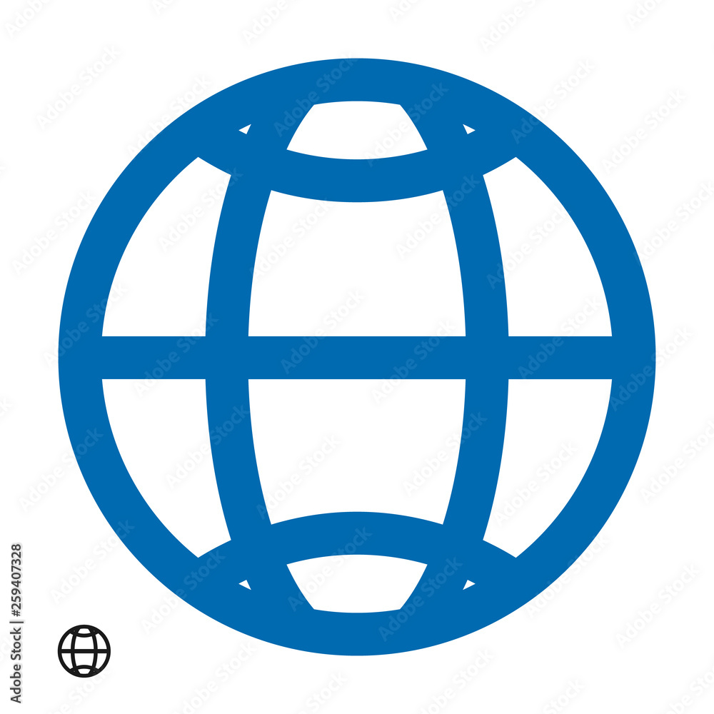 Poster www address http icon isolated vector eps10. modern simple flat globe sign. business internet concep