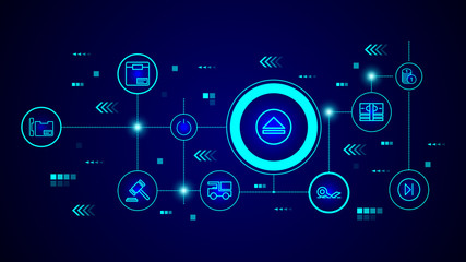 opening sign in a circle icon. From web set