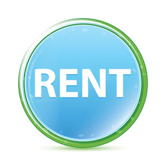 Rent natural aqua cyan blue round button