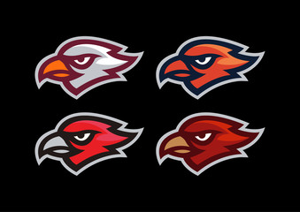 Hawk Head Mascot Vector Logo EPS10