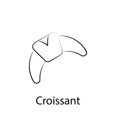 fast food croissant outline icon. Element of food illustration icon. Signs and symbols can be used for web, logo, mobile app, UI, UX