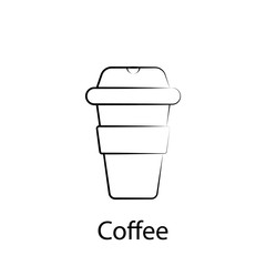 fast food coffee outline icon. Element of food illustration icon. Signs and symbols can be used for web, logo, mobile app, UI, UX