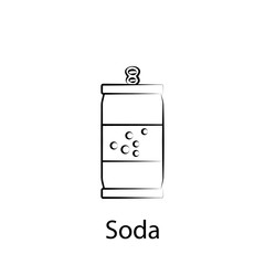 fast food soda outline icon. Element of food illustration icon. Signs and symbols can be used for web, logo, mobile app, UI, UX