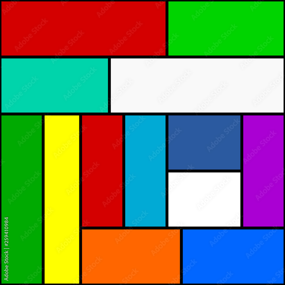 Aufkleber simple editable abstract rectangles colorful vector background