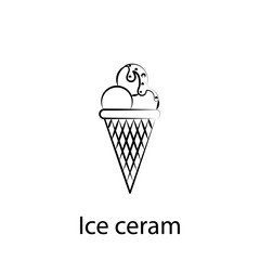 fast food ice cream outline icon. Element of food illustration icon. Signs and symbols can be used for web, logo, mobile app, UI, UX