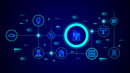 high-rise buildings icon. From web set