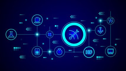 arrow and target icon. From web set