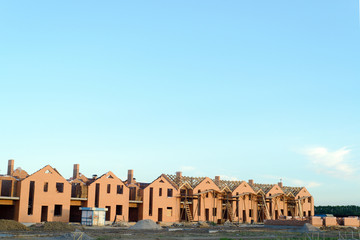 Newly built homes in a residential estate