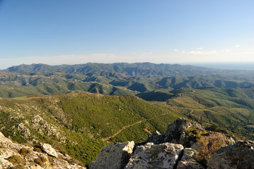 Naklejka premium Panorama sui monti di Sinnai