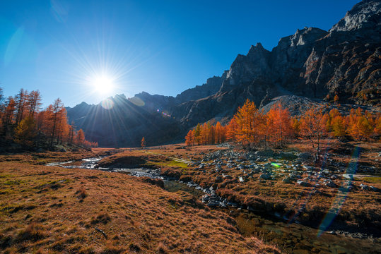 View of landscape with mountains against sky