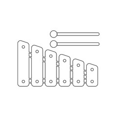 Marimba icon. Element of zoo for mobile concept and web apps icon. Outline, thin line icon for website design and development, app development