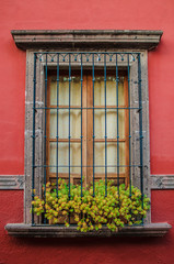 Fototapeta na wymiar Mexican window in San Miguel de Allende