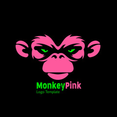 pink face monkey logo