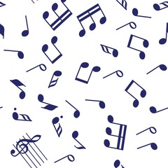 Seamless music notes pattern