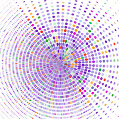 Circle with multicolored rays    