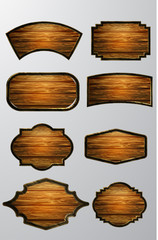 Vector realistic illustration of wooden signboard