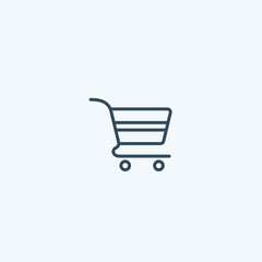 Shopping cart icon. sale, buy, store, market, basket, commerce vector sign