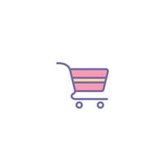 Shopping cart icon. sale, buy, store, market, basket, commerce vector sign