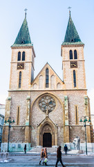 Sacred heart cathedral, Sarajevo.  Bosnia and Herzegovina