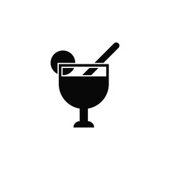 Cocktail, drink vector icon. Element of kitchen for mobile concept and web apps illustration. Thin flat icon for website design and development, app development. Premium icon