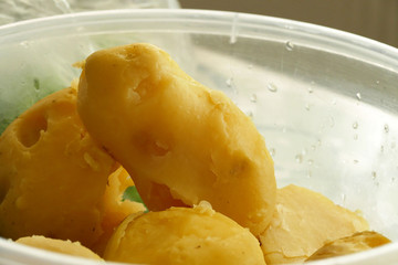 whole potatoes boiled and peeled,