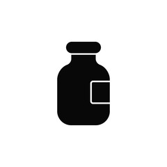 Bottle, milk vector icon. Element of kitchen for mobile concept and web apps illustration. Thin flat icon for website design and development, app development. Premium icon