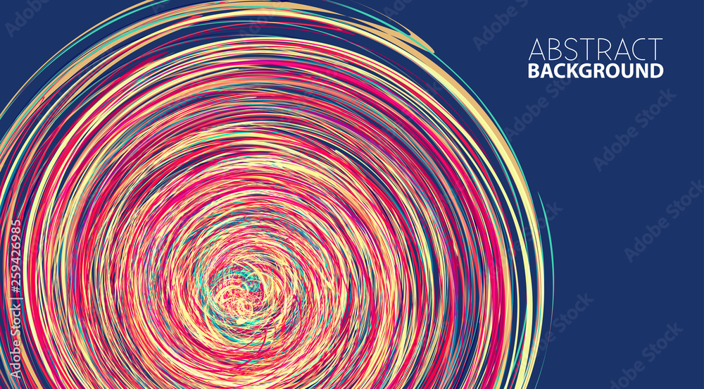 Aufkleber particolored thin lines on a blue background. vector graphics