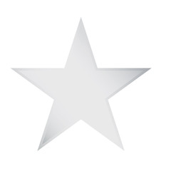 Silver star rating icon vector eps10. Rating  Star metal silver gradient sign