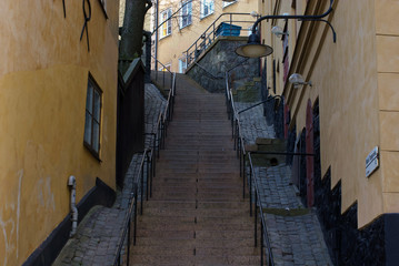 Fototapeta na wymiar Stairs in Stockholm