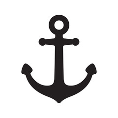 Anchor vector icon logo boat symbol pirate Nautical maritime helm ocean sea illustration