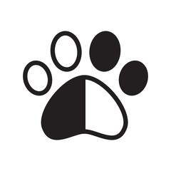 Dog paw vector footprint icon logo pet cat kitten claw cartoon character graphic symbol illustration french bulldog bear doodle