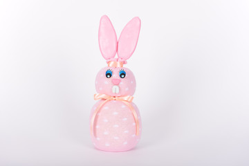 The pink easter male hand-made bunny
