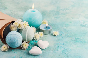 Spa products with bath bombs