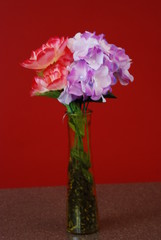 Green Vase, Purple, Pink, Red 