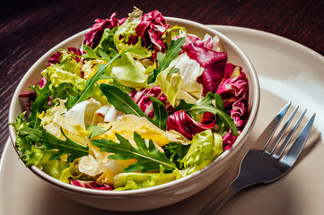 Organic mixed leaf salad