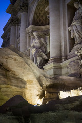 Neptune in the fountain of Trevi - Rome, Italy
