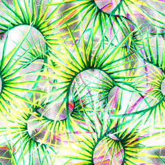 Tropical Green Seamless Pattern.