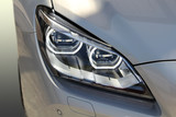 Close-up shot of car head lamp