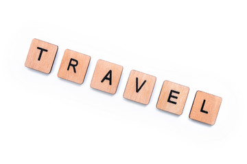 The word TRAVEL