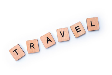 The word TRAVEL