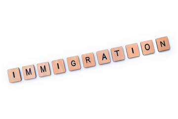 The word IMMIGRATION