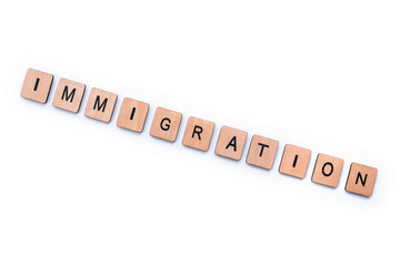 The word IMMIGRATION