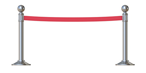 Red barrier tape 3D