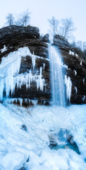 Peričnik waterfall in winter - 259437932