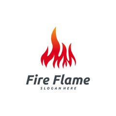 Simple Fire Flame logo designs template